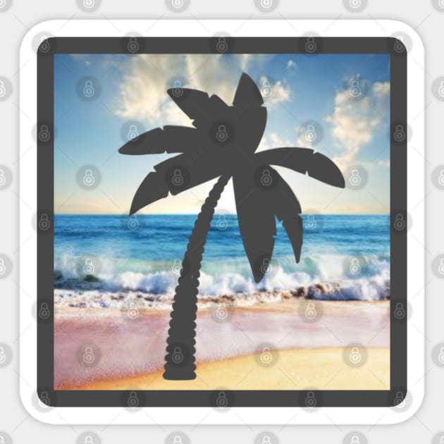 Beach palm Sticker by Ahyor